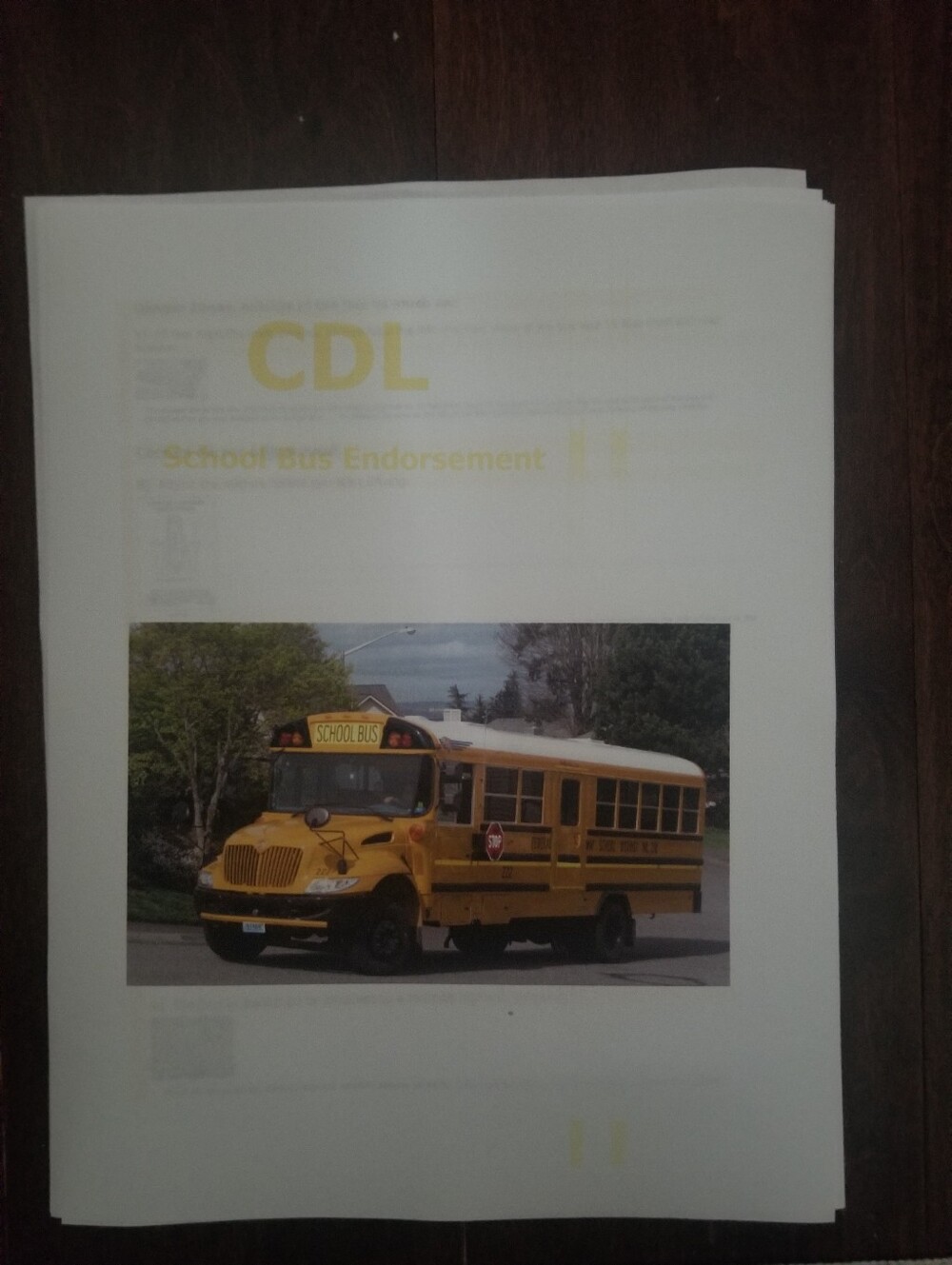 CDL School Bus Endorsement Training Book